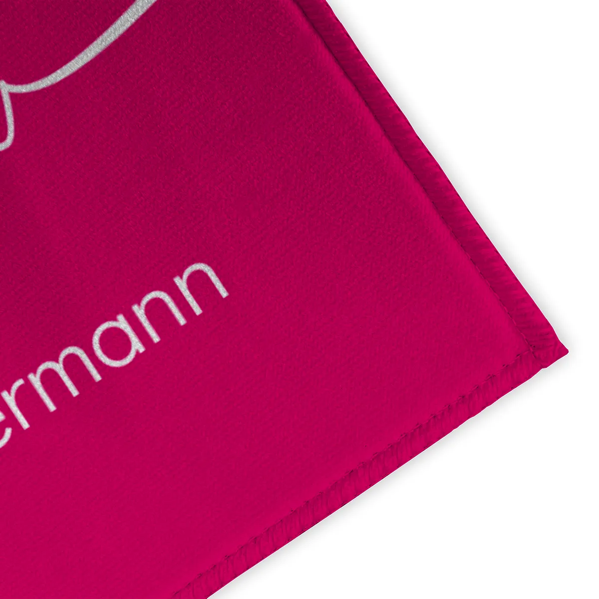 Fußmatte personalisiert - Geschenkidee für Familie, Paare, zum Einzug - Türvorleger mit Namen bedruckt - Motiv Zuhause pink 70 x 50 cm