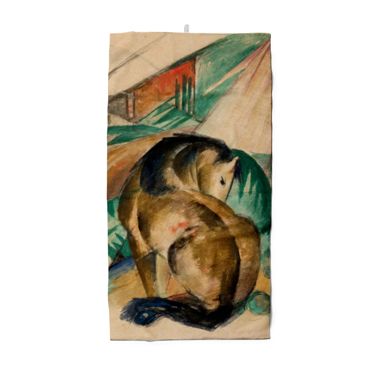 Handtuch Sitzendes Pferd - Franz Marc