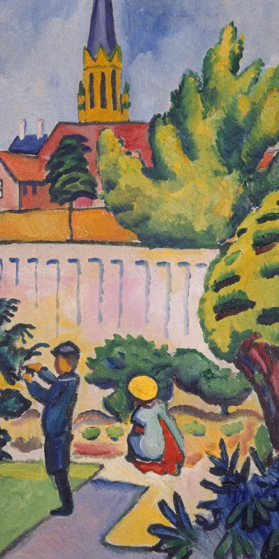 Handtuch Kinder im Garten - August Macke