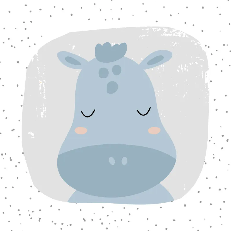 Samtkissenbezug Sweet Hippo