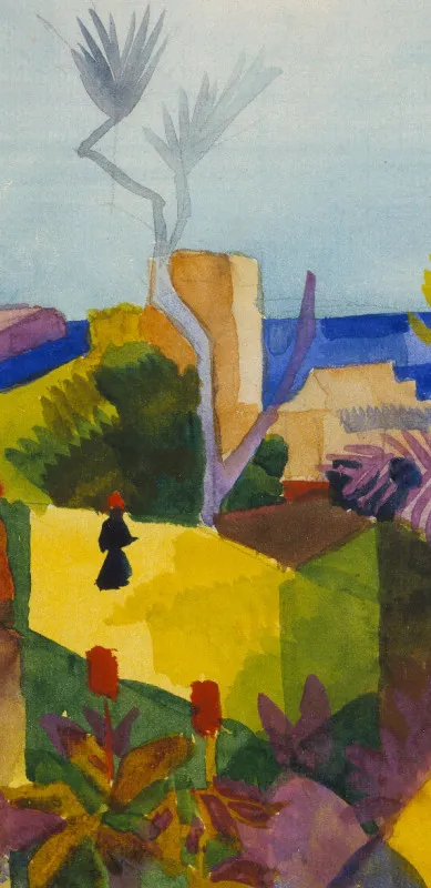 Handtuch Landschaft am Meer - August Macke