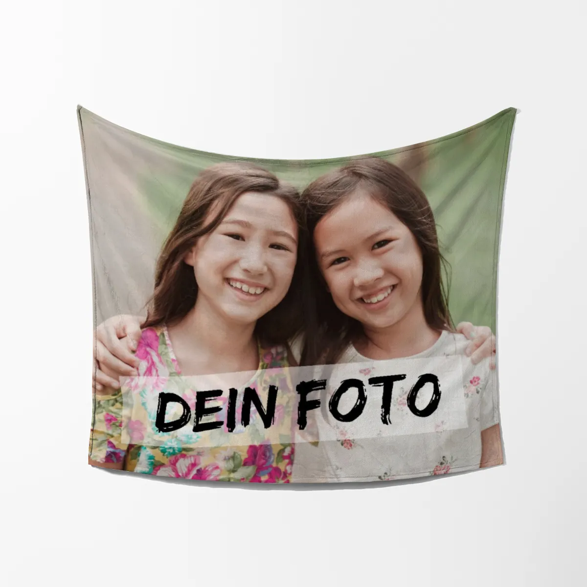 Personalisierte Kuscheldecke mit Foto - personalisierte Fotodecke - Kuscheldecke mit Ihrem Bild - Fotodecke selbst gestalten - Decke Querformat 200 x 140 cm 1 Foto Design 200 x 140 cm