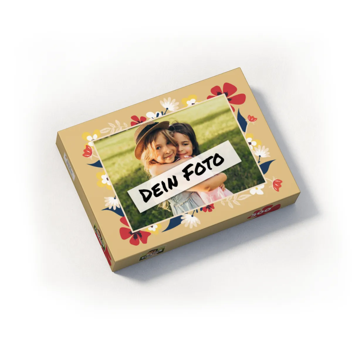 Fotopuzzle mit eigenem Bild - Puzzle selbst gestalten 2000 Teile Querformat - Schachtel Flowers - mit Foto personalisiert - Geschenk Geburtstag, Muttertag