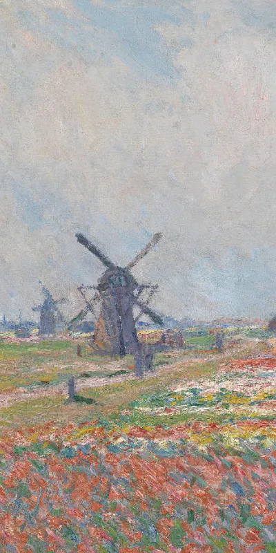 Duschtuch Tulpenfelder in der Nähe von Den Haag - Claude Monet