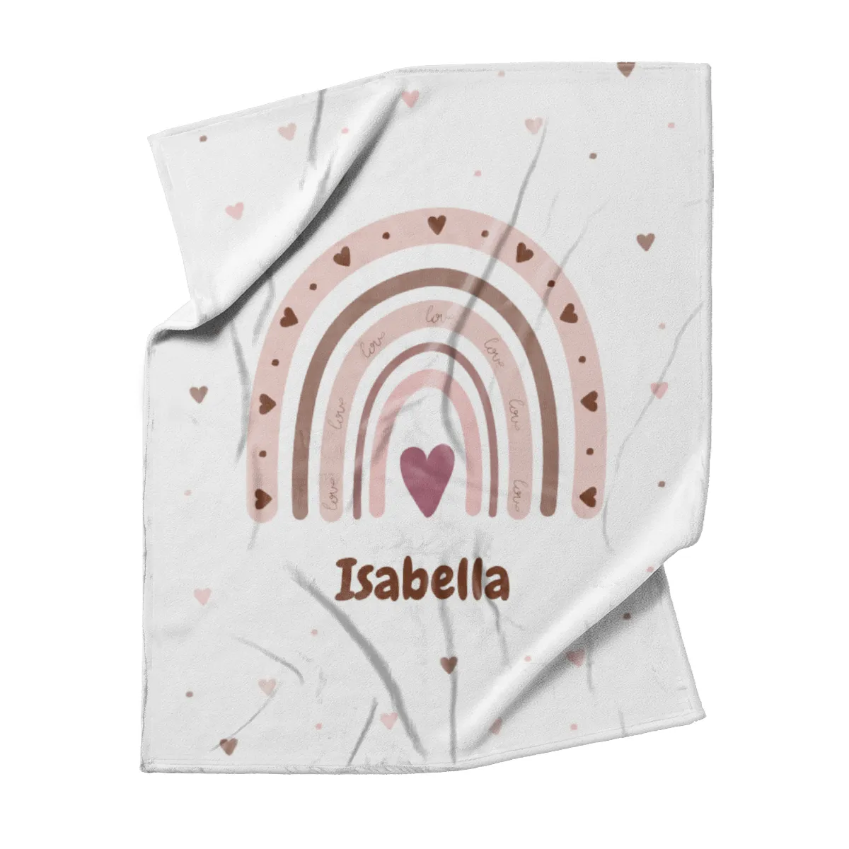 Personalisierte Babydecke rosa 75 x 100 cm
