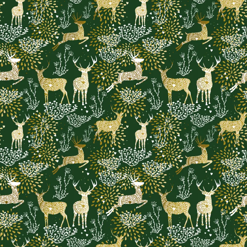 All-Over-Kissenbezug Reindeer Samt