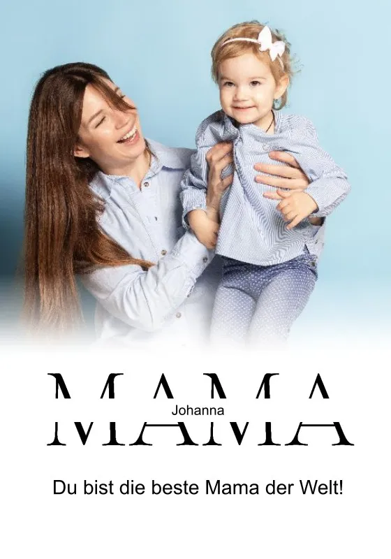 Kuscheldecke Mama 140 x 200 cm - mit Foto und 2 Texten personalisierbar - Fotodecke selbst gestalten - Geschenkidee Muttertag, Geburtstag MAMA white