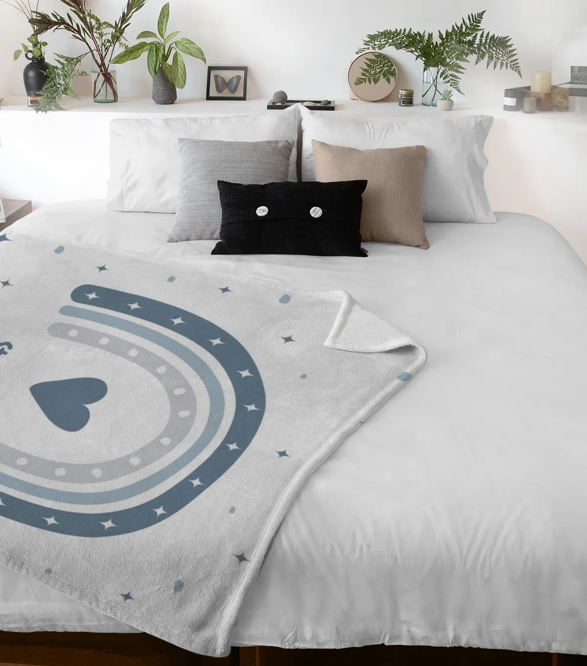 Personalisierte Babydecke rosa 75 x 100 cm