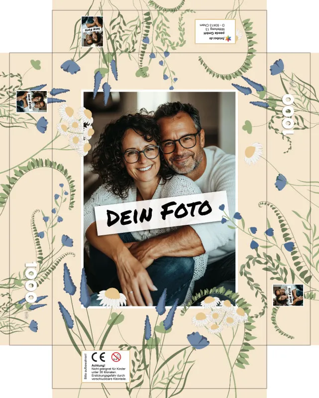 Fotopuzzle 500 Teile personalisiert Erwachsene - Schachtel Sommerwiese