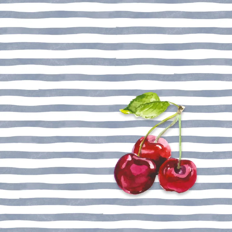 Samtkissenbezug Cherry Stripes