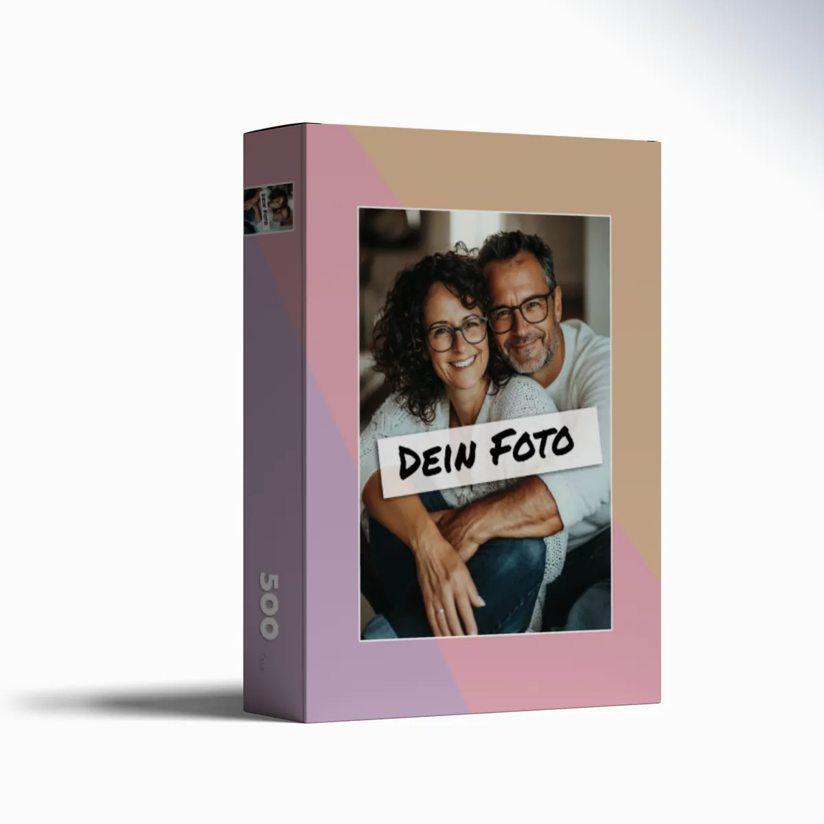 Fotopuzzle mit eigenem Bild - Fotopuzzle selbst gestalten 1000 Teile - Schachtel Pastellfarben - 1000 Teile Puzzle mit Foto - Geschenk Geburtstag Pastell 1000 Teile Quer
