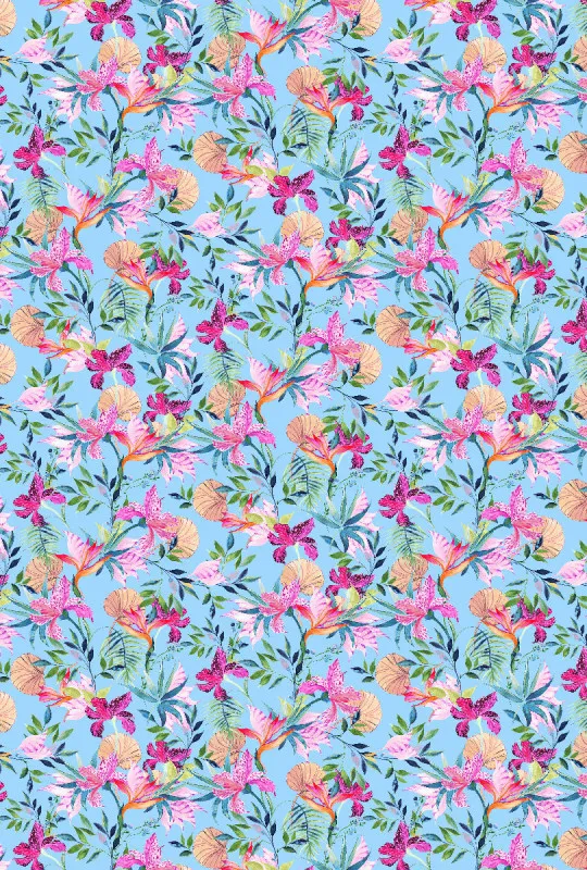 Bettwäsche-Set Tropical Flowers Baumwolle