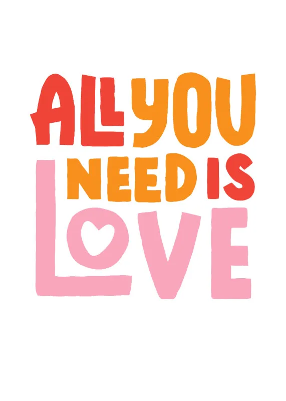 Geschirrtuch All you need is love