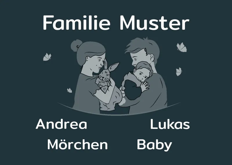Personalisierte Fußmatte Pärchen mit Hund und Katze schwarz 70 x 50 cm