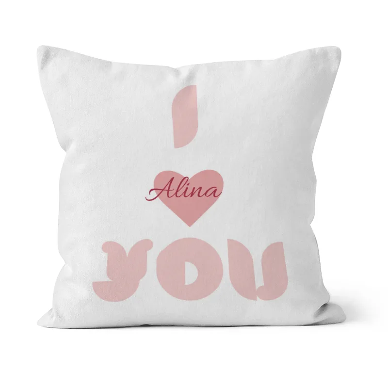 Samtkissenbezug Katzen verliebt - mit Namen personalisierbar - Geschenkidee Valentinstag, Hochzeit Katzen verliebt 40 x 40 cm