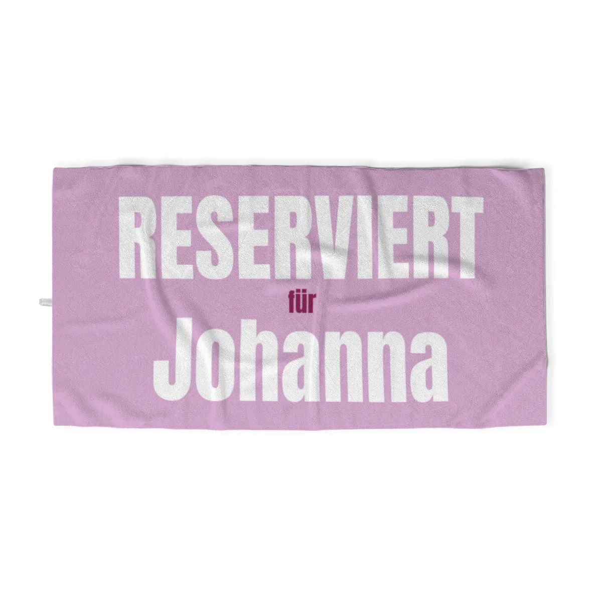 Handtuch "Reserviert für" mit Namen personalisierbar - personalisiertes Namenshandtuch - witziges Handtuch mit Namen und Spruch - Reserviert rosa
