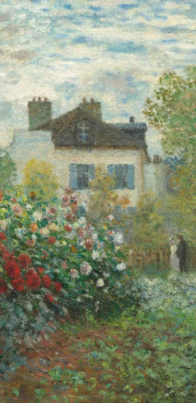 Handtuch Der Garten des Künstlers in Argenteuil - Claude Monet