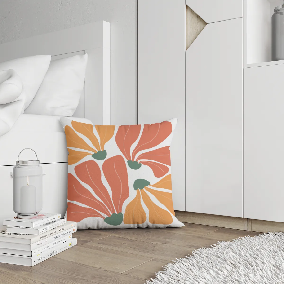 Samtkissenbezug Flower Abstrakt