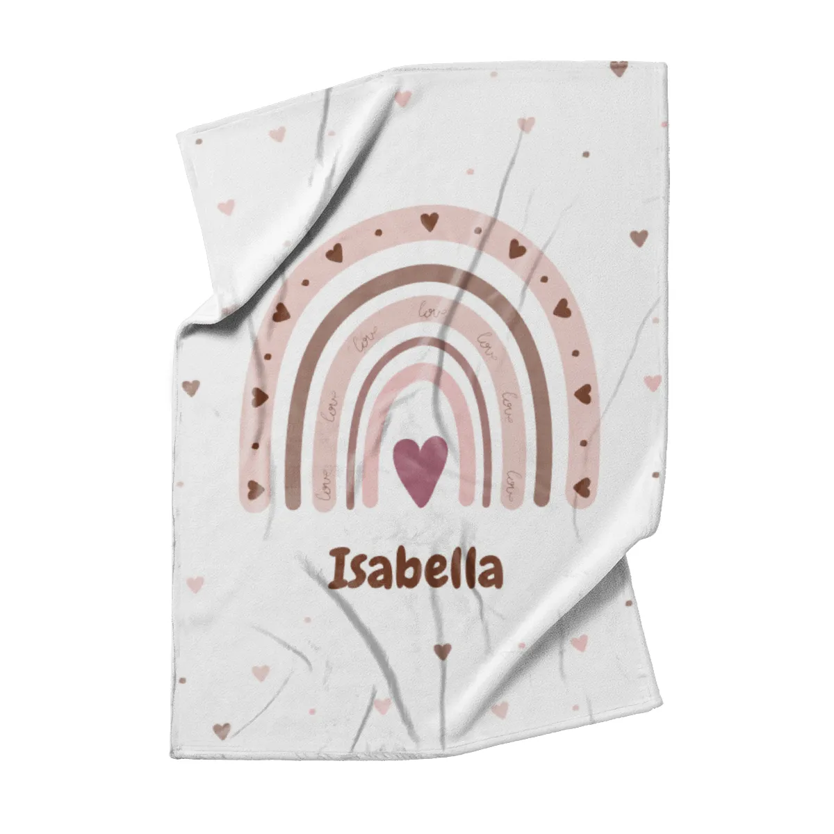 Personalisierte Babydecke rosa 75 x 100 cm