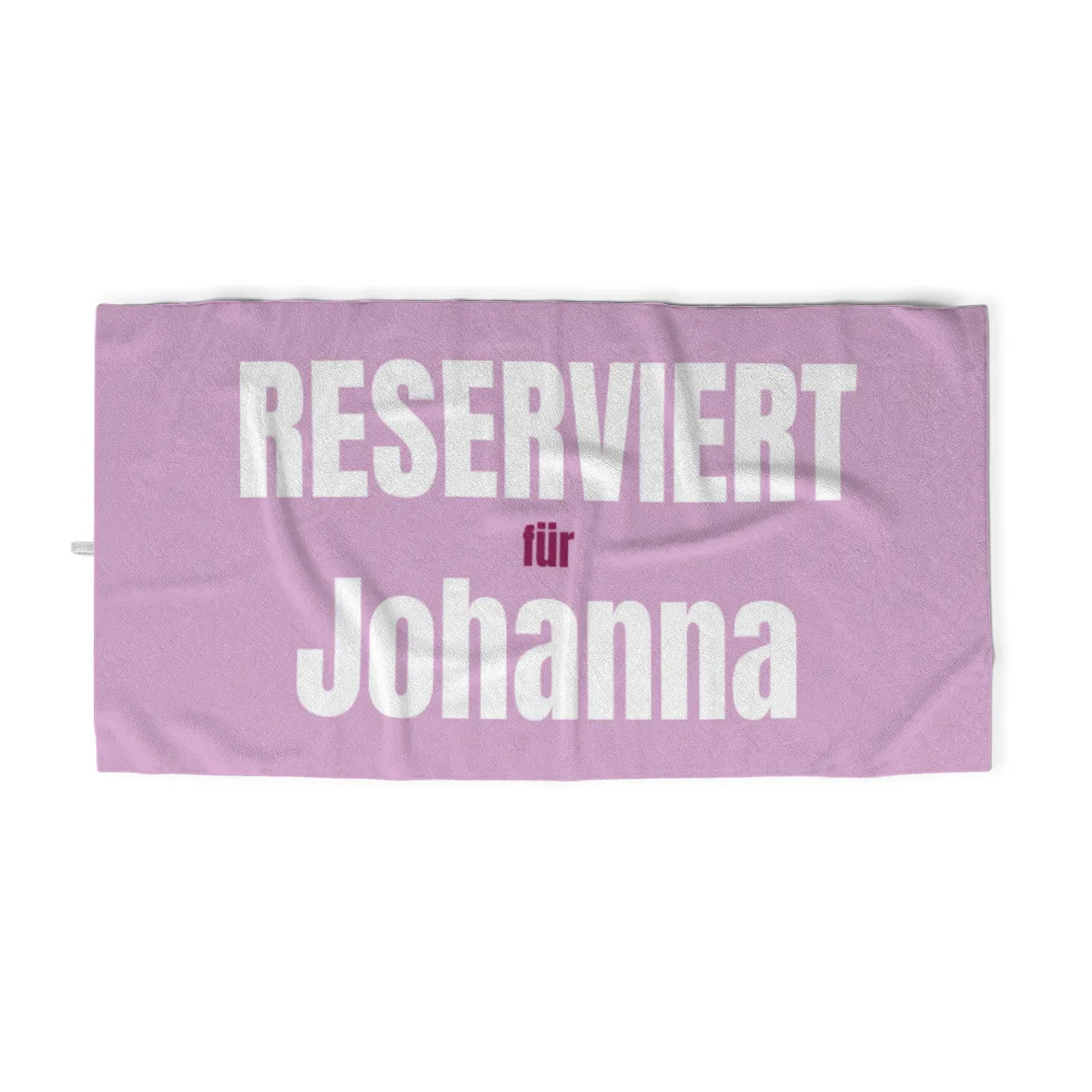 Handtuch "Reserviert für" mit Namen personalisierbar - personalisiertes Namenshandtuch - witziges Handtuch mit Namen und Spruch - Reserviert rosa