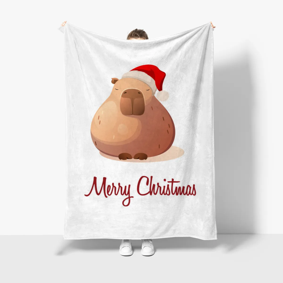 Wohndecke Weihnachtscapy mit Mütze