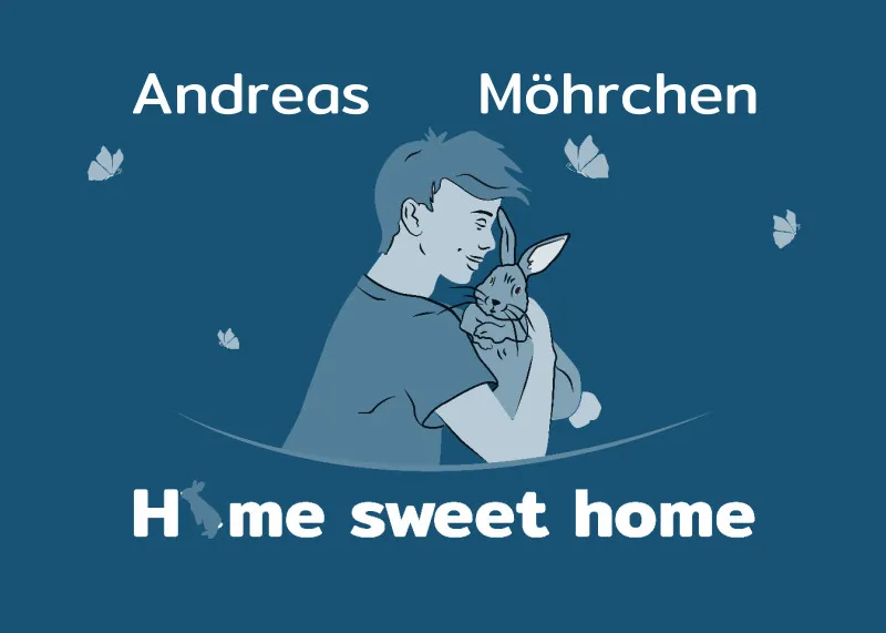 Personalisierte Fußmatte Pärchen mit Hund und Katze schwarz 70 x 50 cm