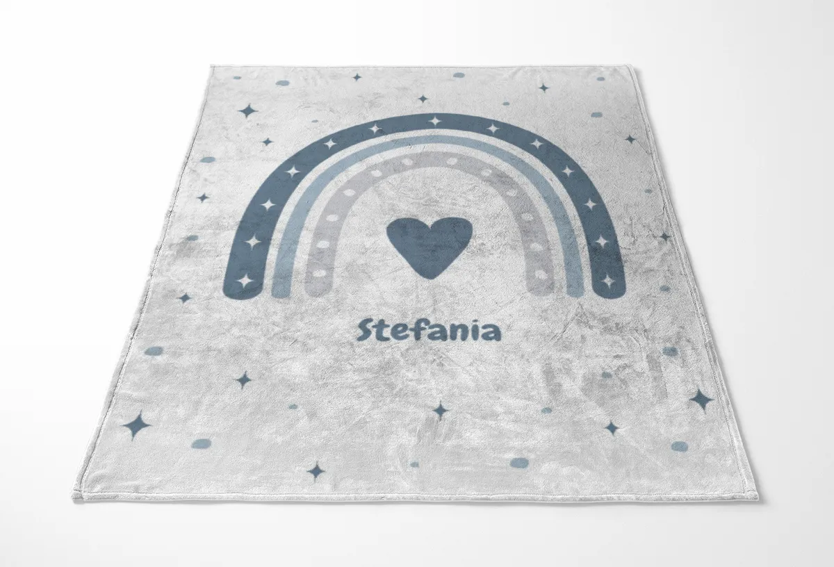 Personalisierte Babydecke rosa 75 x 100 cm