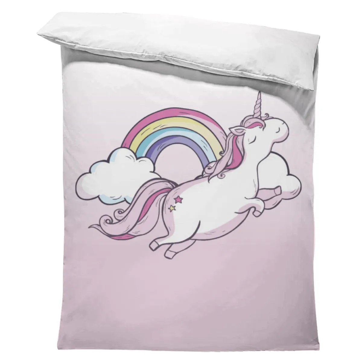 Kinderbettwäsche Einhornwolken Mikrofaser
