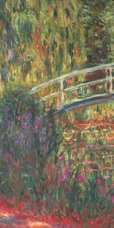Handtuch Japanische Brücke im Garten von Giverny - Claude Monet