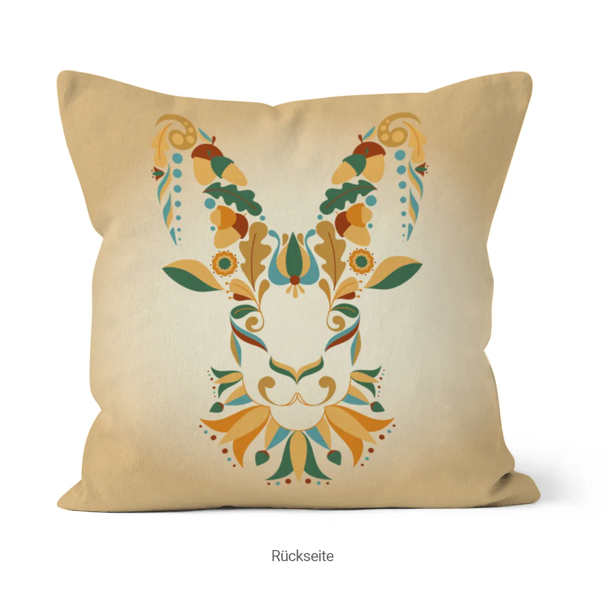 Samtkissen Zodiac Art – Löwe floral