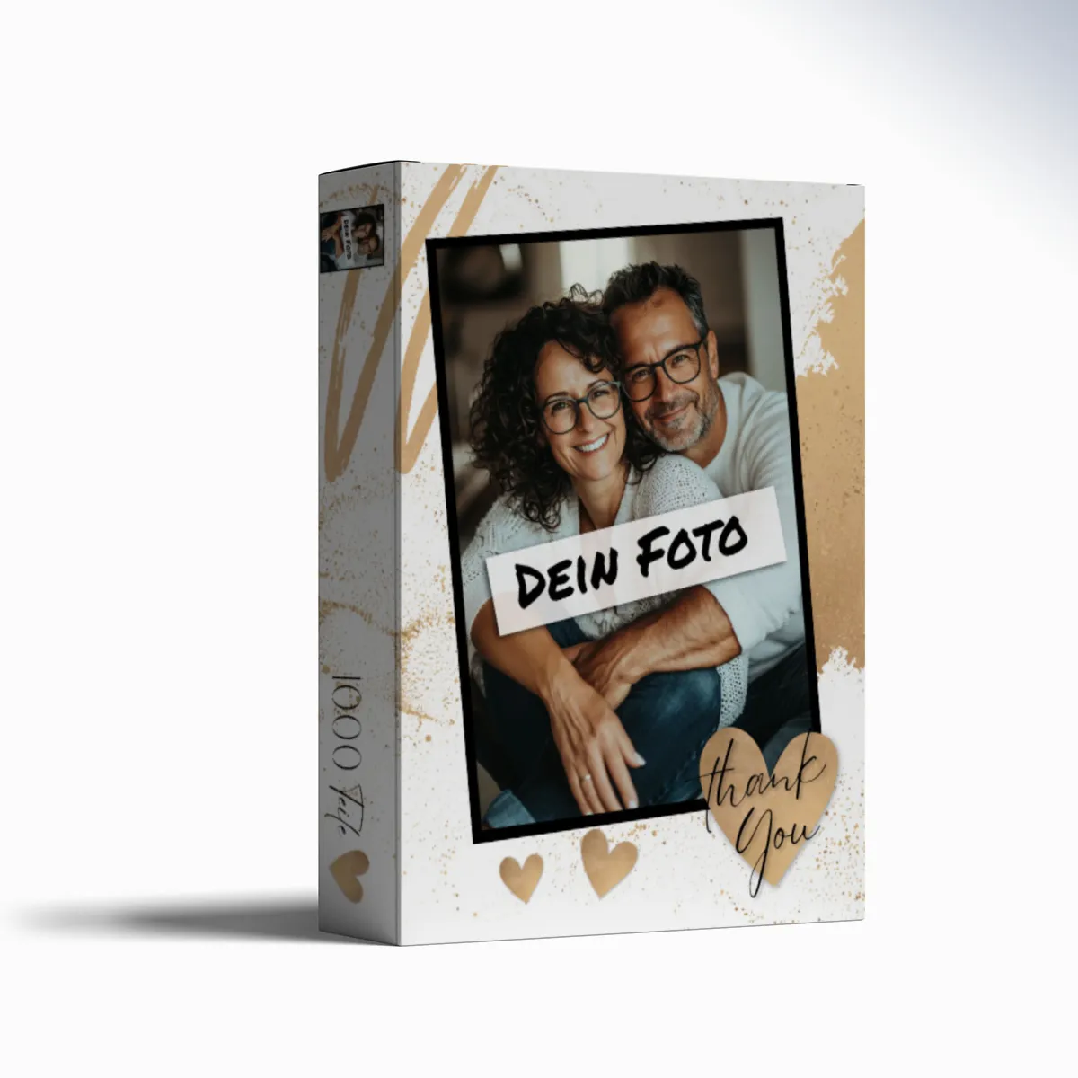 Fotopuzzle mit eigenem Bild - Puzzle selbst gestalten 1000 Teile - Schachtel Thank you - mit Foto personalisiert - Geschenk Geburtstag, Freundschaft