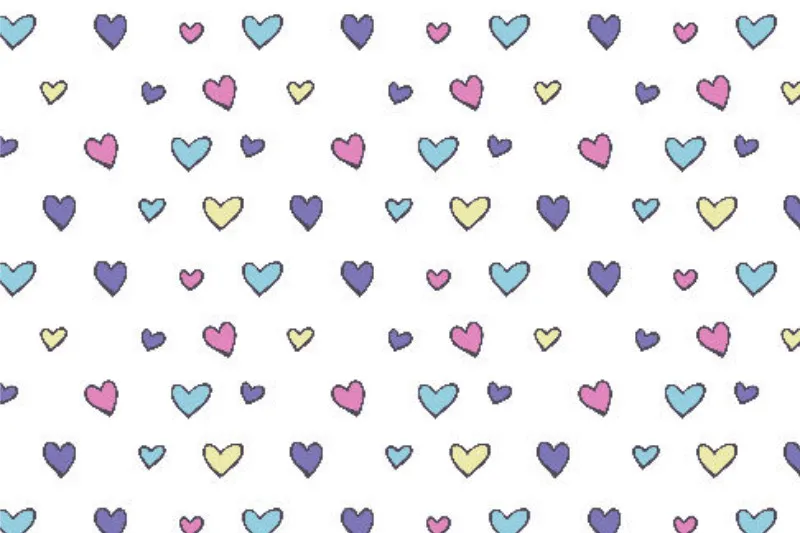 Kinderbettwäsche-Set Colorful Hearts Mikrofaser