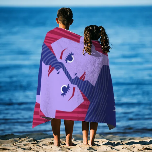 Strandtuch Sternzeichen Wassermann - mit Namen personalisierbar