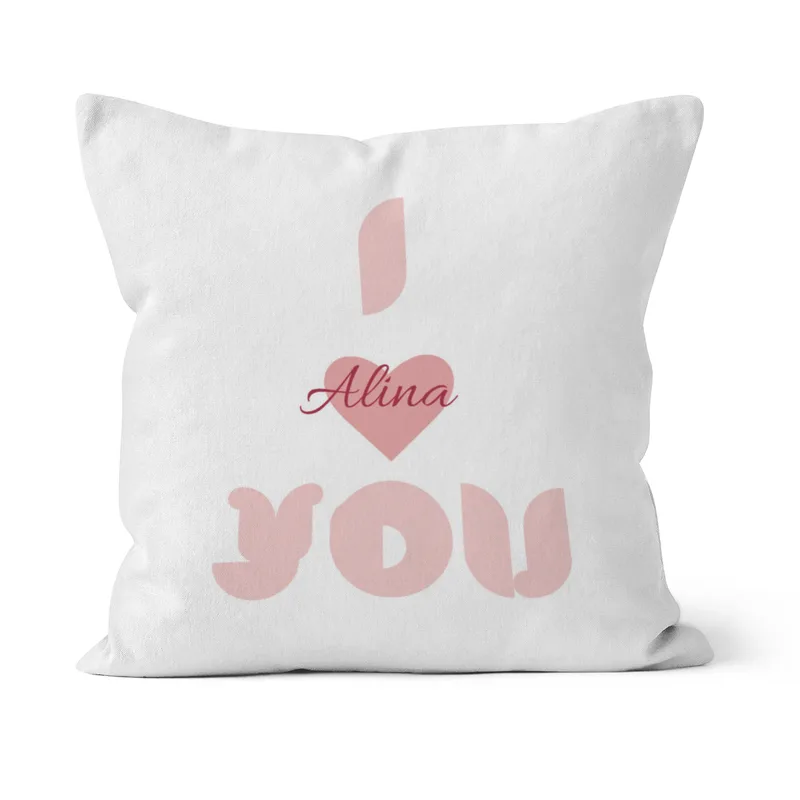 Samtkissenbezug Katzen verliebt - mit Namen personalisierbar - Geschenkidee Valentinstag, Hochzeit Katzen verliebt 40 x 40 cm