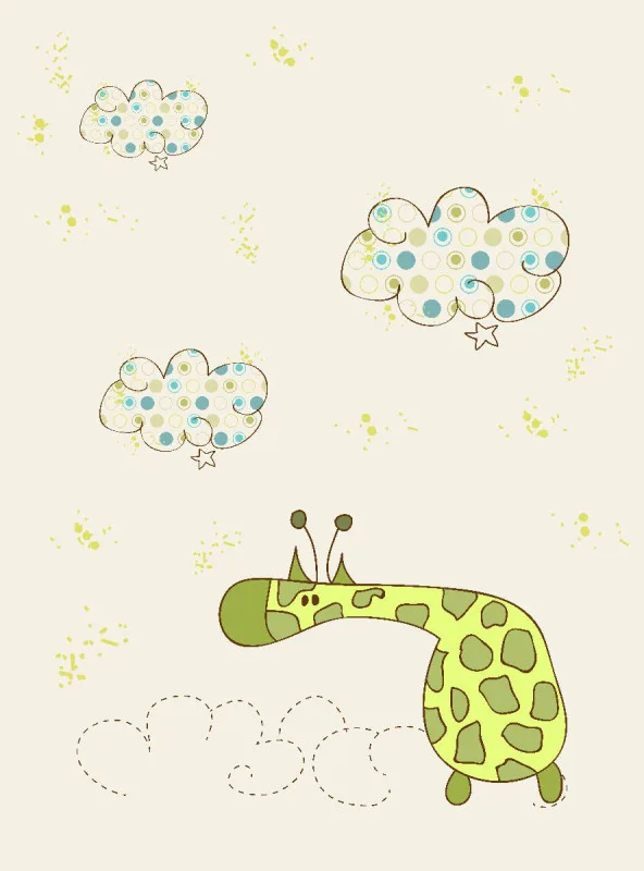 Kinderbettwäsche Giraffe Mikrofaser