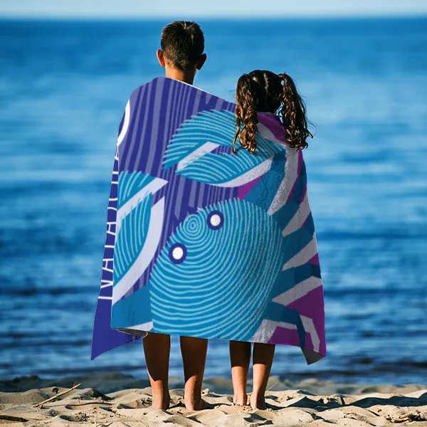 Strandtuch Sternzeichen Wassermann - mit Namen personalisierbar