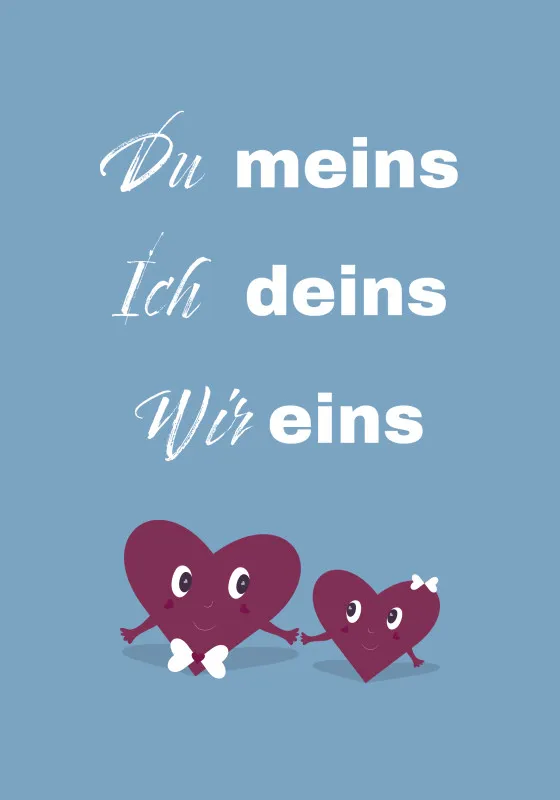 Kuscheldecke Du meins mit Herzen