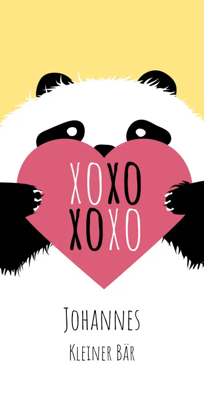 Duschtuch mit Namen personalisierbar - personalisiertes Namens-Duschtuch mit Wunschtext - XOXO Katze