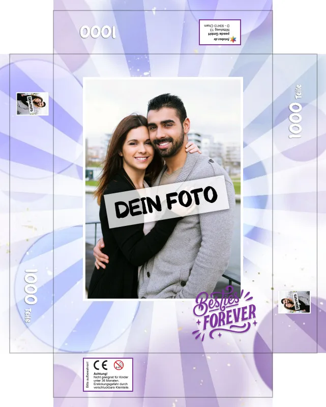 Fotopuzzle 500 Teile personalisiert für Erwachsene - Schachtel Besties