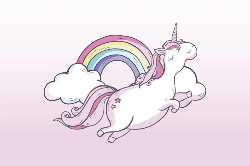 Kinderbettwäsche Einhornwolken Mikrofaser