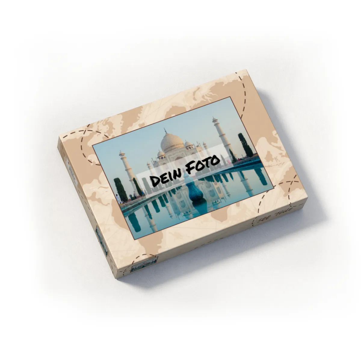 Fotopuzzle mit eigenem Bild - Fotopuzzle selbst gestalten 2000 Teile - Schachtel Weltreise - Puzzle mit Foto personalisiert - Geschenk Geburtstag Weltreise 2000 Teile Quer