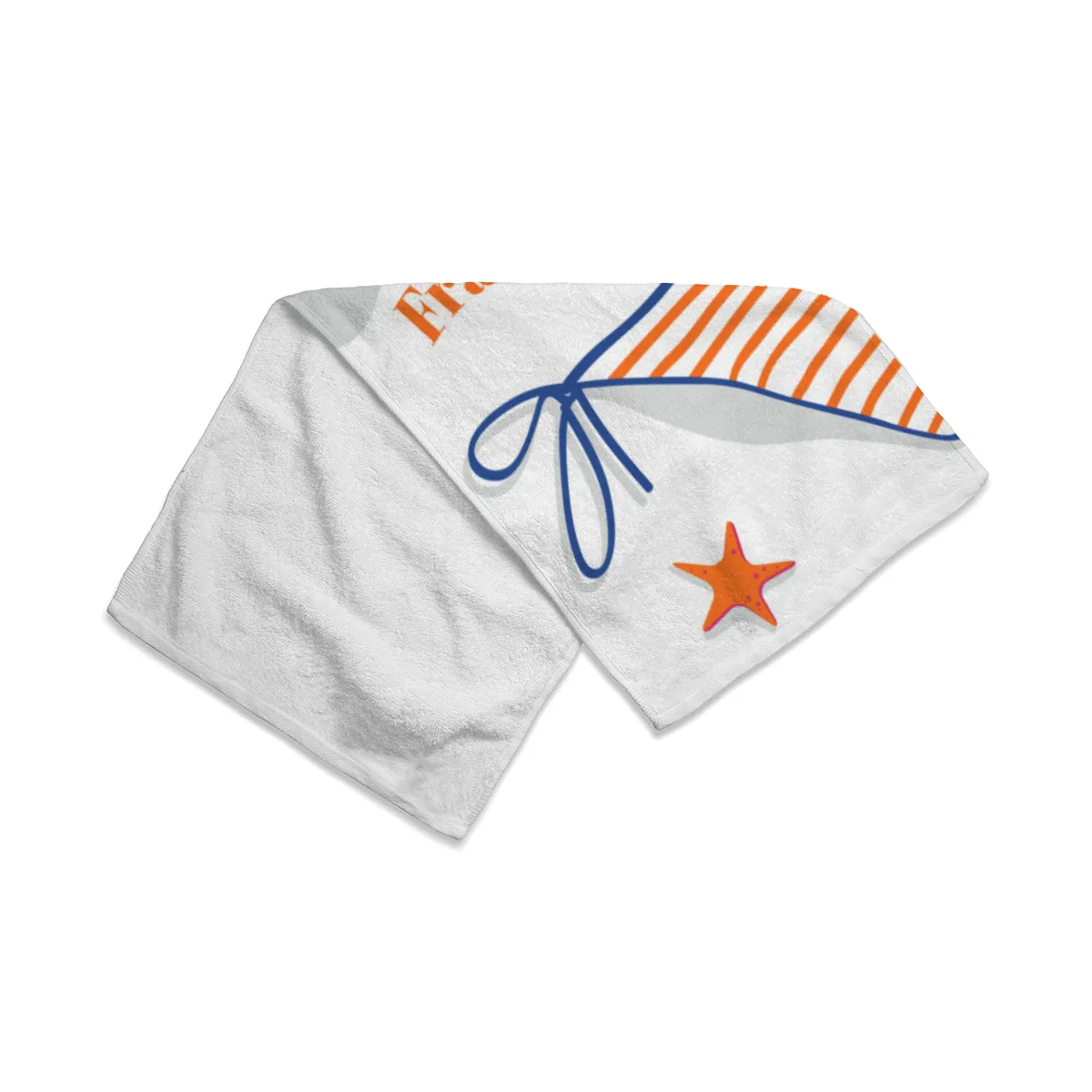 Badetuch Sommer - mit Namen personalisierbar - personalisiertes Namens-Badetuch - Strandtuch mit Wunschtext - Bikinitime
