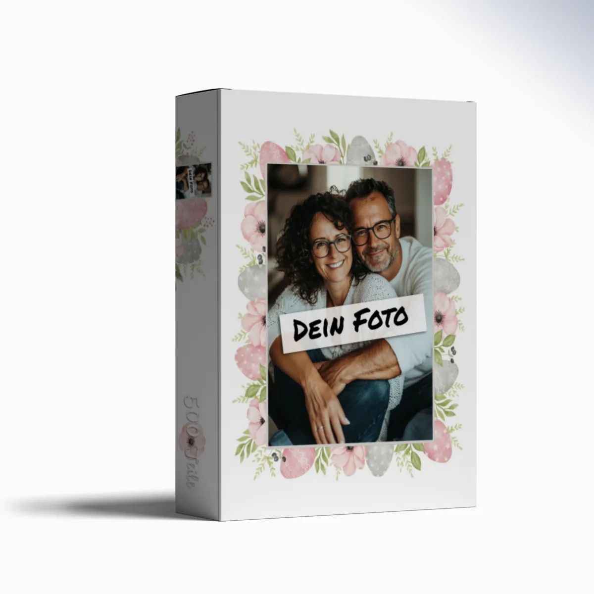 Fotopuzzle 500 Teile personalisiert Ostern - Box Osterblumen