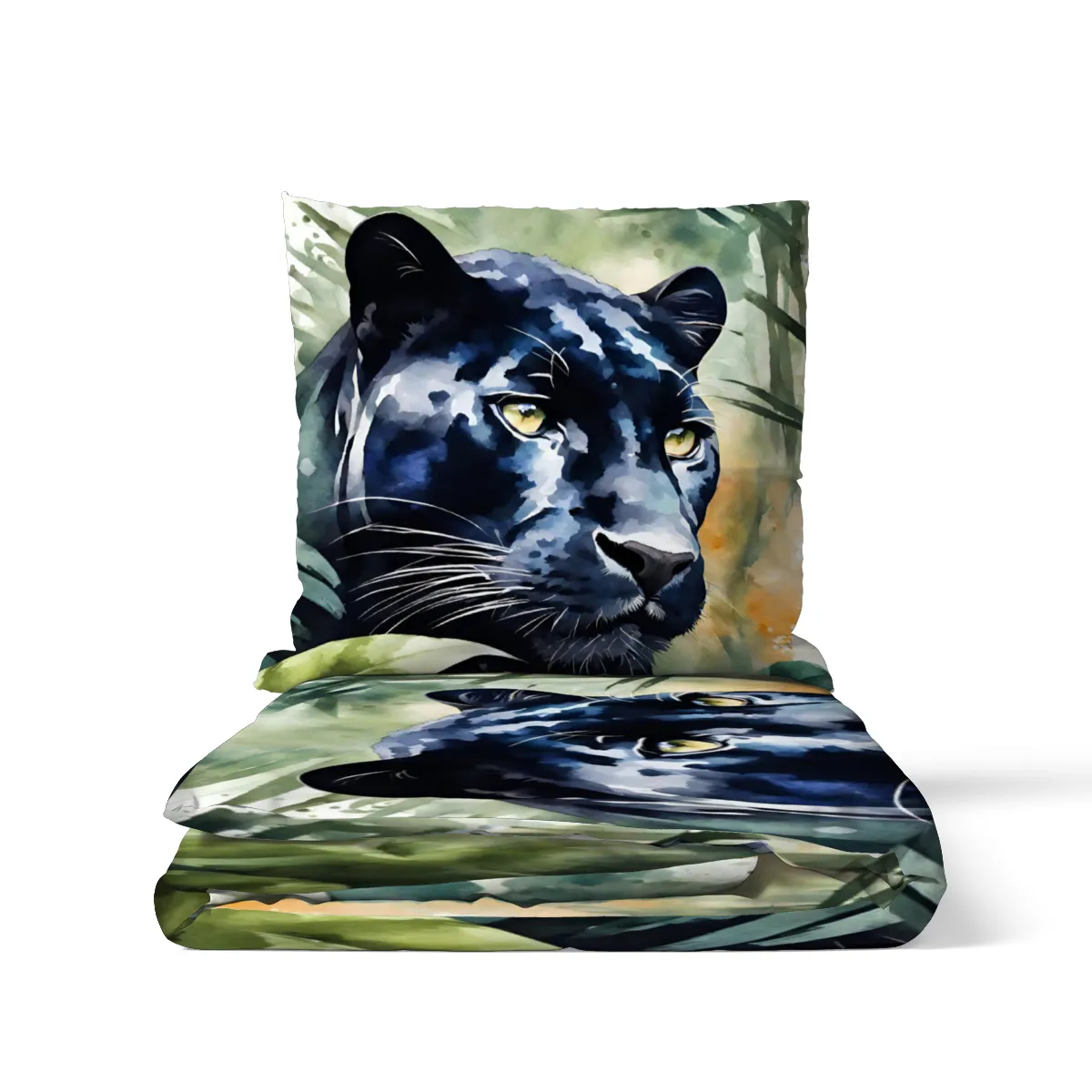 Bettwäsche-Set Panther im Dschungel Mikrofaser