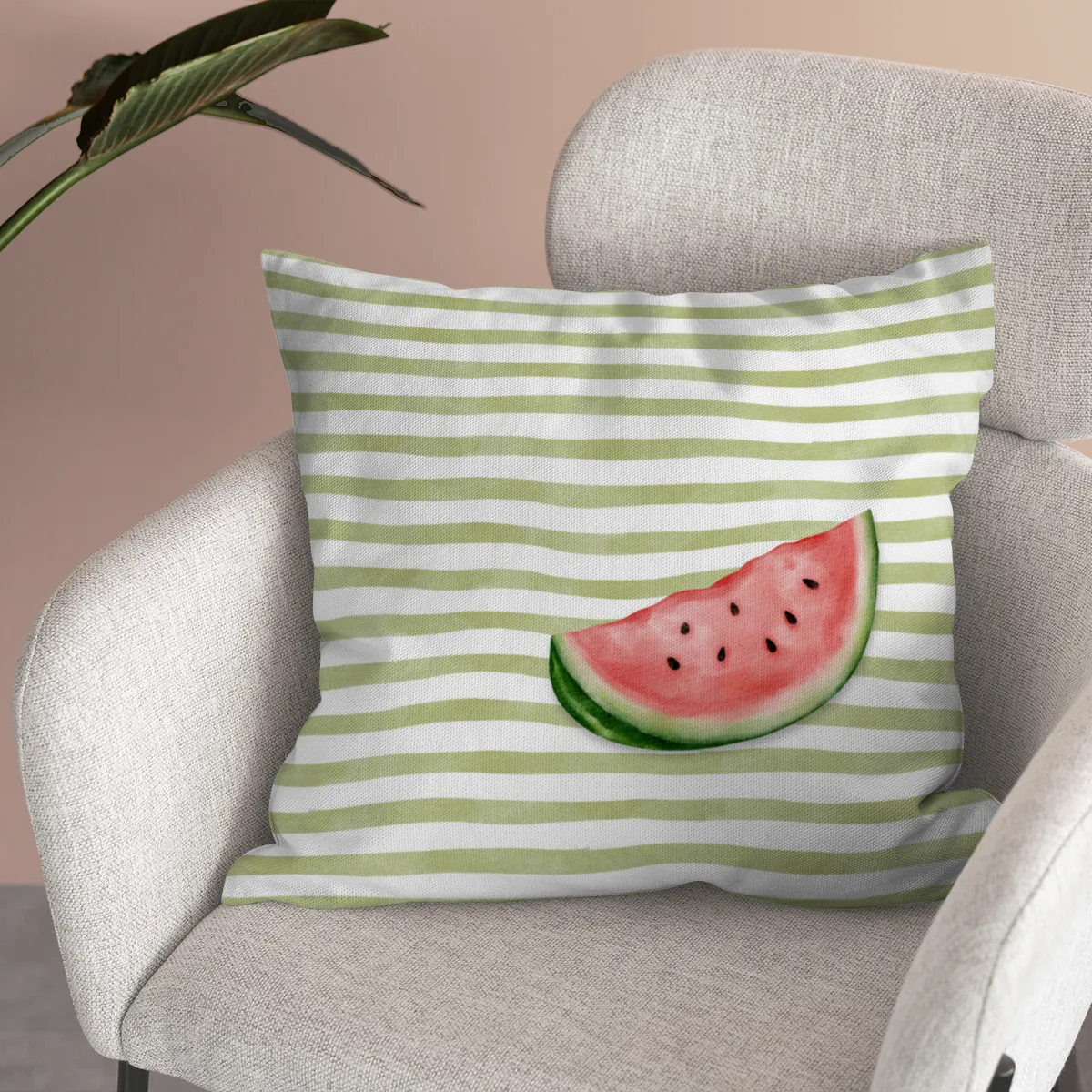 Samtkissenbezug Melon Stripes