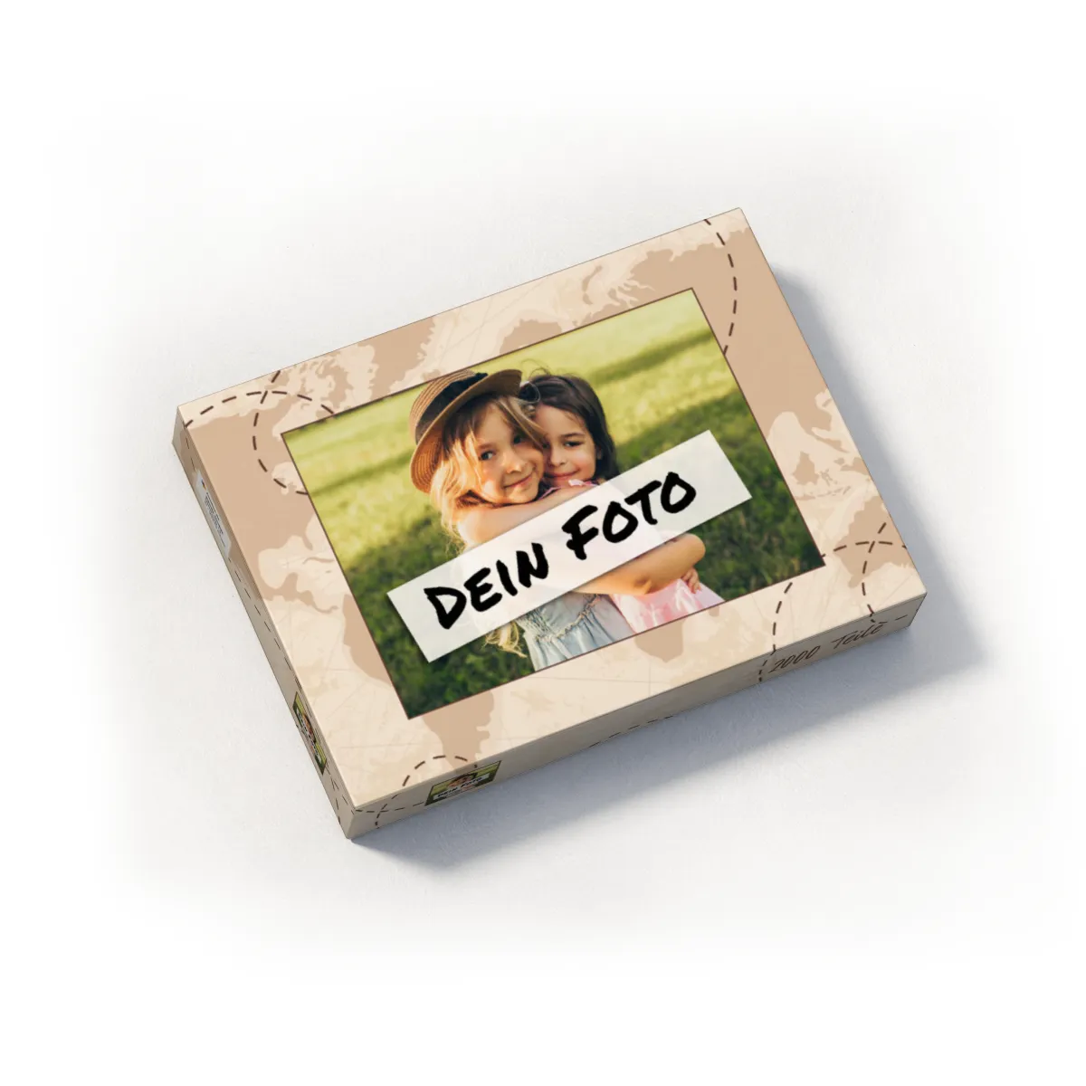 Fotopuzzle mit eigenem Bild - Fotopuzzle selbst gestalten 2000 Teile - Schachtel Weltreise - Puzzle mit Foto personalisiert - Geschenk Geburtstag Weltreise 2000 Teile Quer