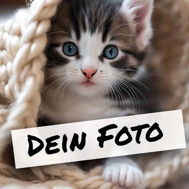 Personalisiertes Fotokissen mit je 1 Foto für Vorder- und Rückseite - Samtkissenbezug mit Fotos - Geschenk Valentin, Geburtstag