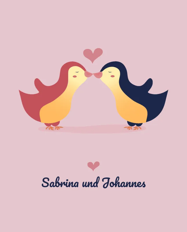 Kuscheldecke Pinguine - mit Namen personalisierbar - Geschenkidee für Verliebte Pinguine multi 140 x 200 cm