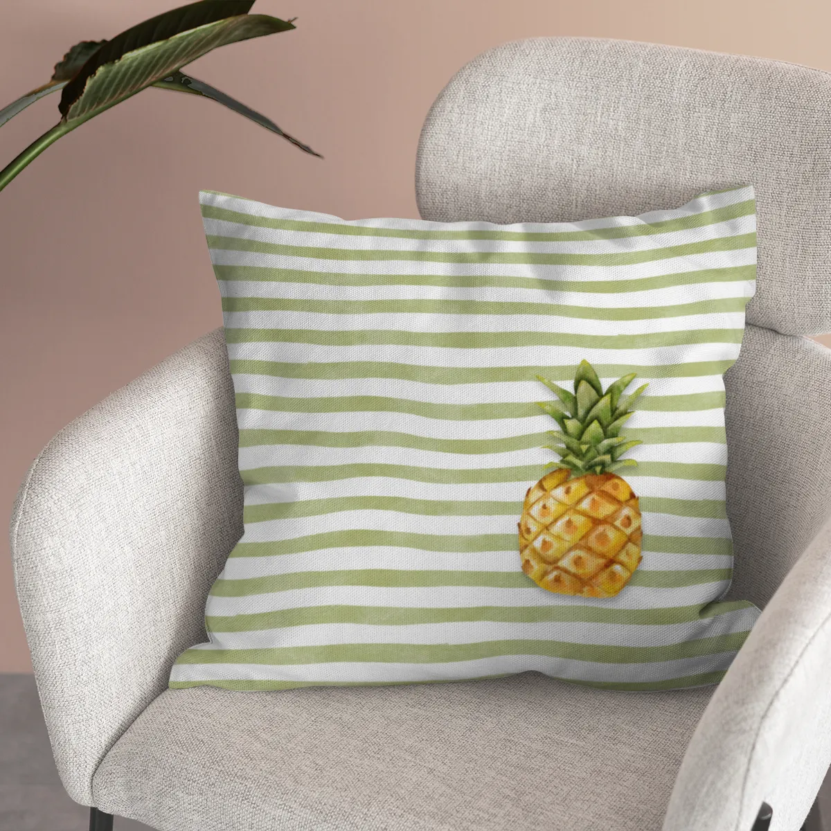 Samtkissenbezug Pineapple Stripes