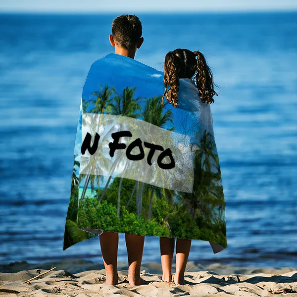 Handtuch mit Foto - personalisiertes Fotohandtuch - Foto-Handtuch selbst gestalten - 1 Foto